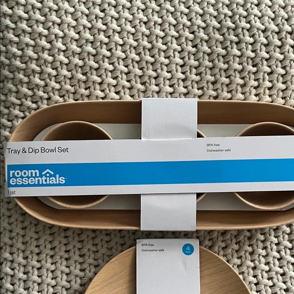 🆕Room Essentials Natural plant-based CHIP &Dip and Plate Set NWT - Picture 4 of 4